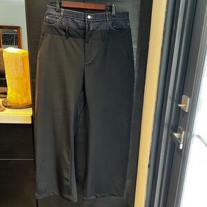 Zara Black Pants with Blue Waistband
